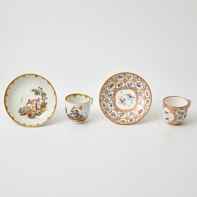 Lot 441 - Two Continental Porcelain Cups and Saucers