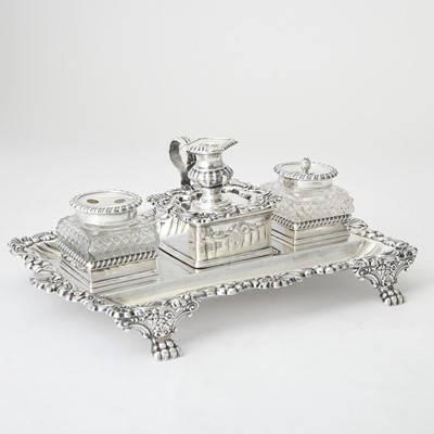 Lot 150 - George III Sterling Silver Inkstand