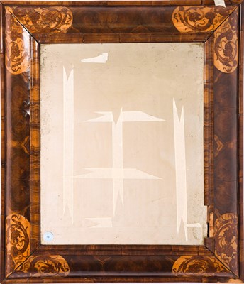 Lot 199 - George I Marquetry Inlaid Walnut Mirror