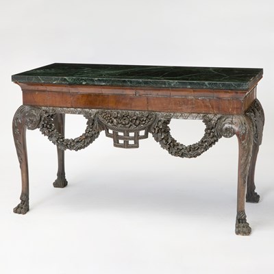 Lot 524 - Irish George II Style Carved Walnut Console Table