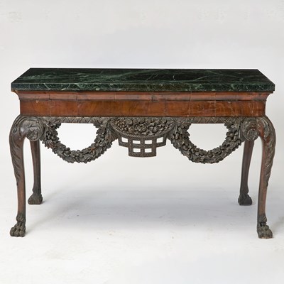 Lot 524 - Irish George II Style Carved Walnut Console Table