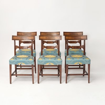 Lot 513 - Set of Twelve Regency Ebony inlaid Mahogany Dining Chairs