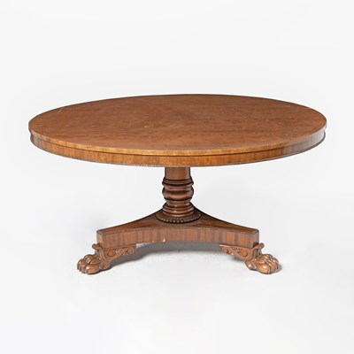 Lot 528 - Regency Style Mahogany Circular Dining Table