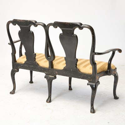 Lot 493 - George I Japanned Double-Chairback Settee