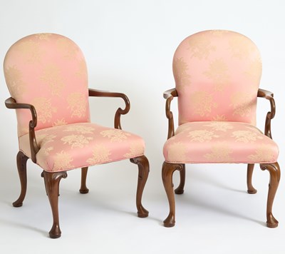 Lot 170 - Pair of George I Style Walnut Armchairs