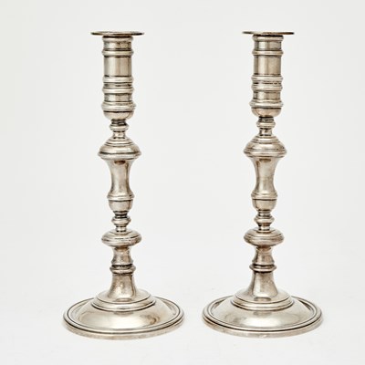 Lot 325 - Pair of Tiffany & Co. Sterling Silver Candlesticks