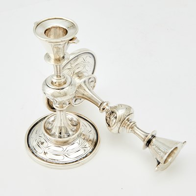 Lot 217 - Pair of Tiffany & Co Sterling Silver Candlesticks