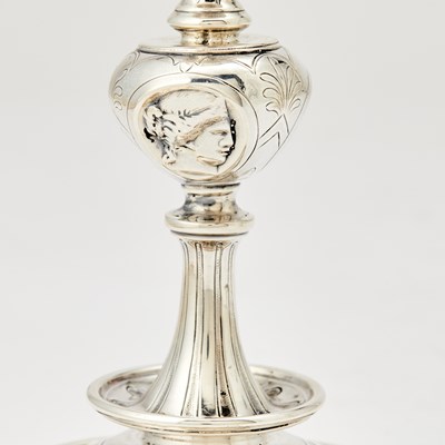 Lot 217 - Pair of Tiffany & Co Sterling Silver Candlesticks