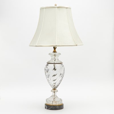 Lot 322 - Baccarat Style Molded Glass Table Lamp