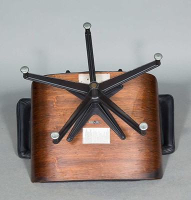 Lot 818 - Charles & Ray Eames Upholstered Rosewood #670 Lounge Chair and #671 Ottoman