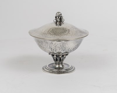 Lot 1163 - Georg Jensen Sterling Silver Covered Footed Bowl