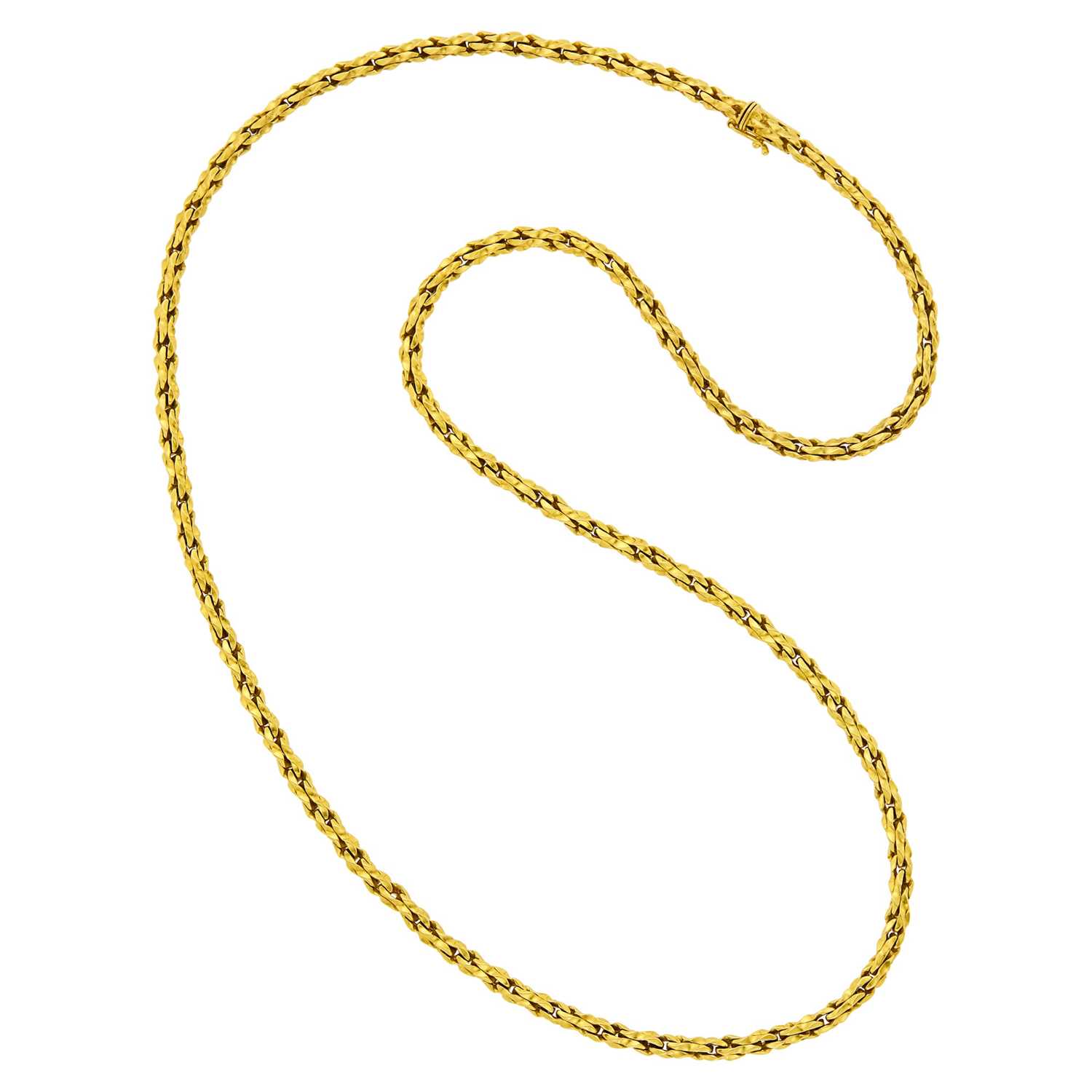 Lot 1129 - Tiffany & Co. Gold Chain Necklace