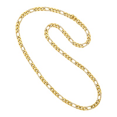 Lot 1209 - Gold and Diamond Curb Link Chain Necklace