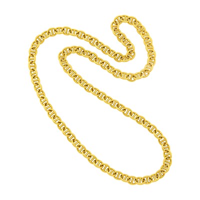 Lot 18 - Hermès Paris Long Gold Nautical Link Chain Necklace