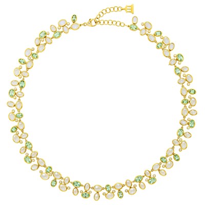 Lot 80 - Temple St. Clair Gold, Moonstone, Tourmaline and Diamond Fringe Necklace