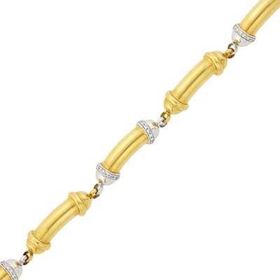 Lot 2014 - Two-Color Gold and Diamond Bracelet