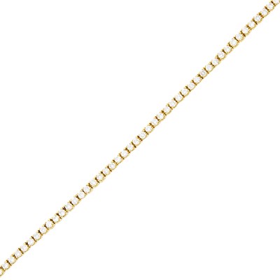 Lot 2019 - Gold and Diamond Straightline Bracelet