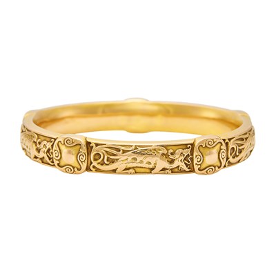 Lot 2107 - Two-Color Gold Bangle Bracelet