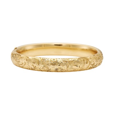 Lot 2128 - Gold Bangle Bracelet