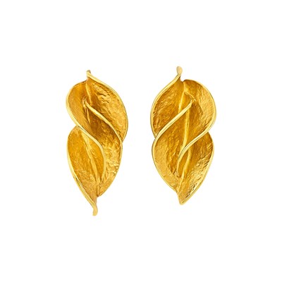 Lot 1046 - Pair of Gold Earrings