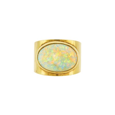 Lot 1002 - Boris LeBeau Gold and White Opal Ring