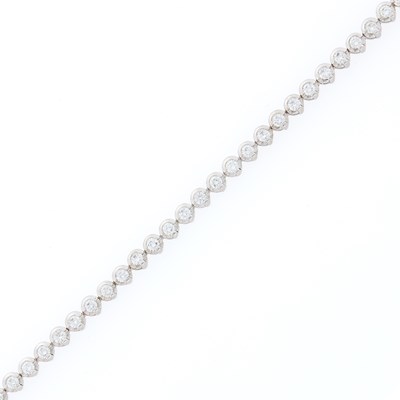 Lot 2198 - White Gold and Diamond Bracelet