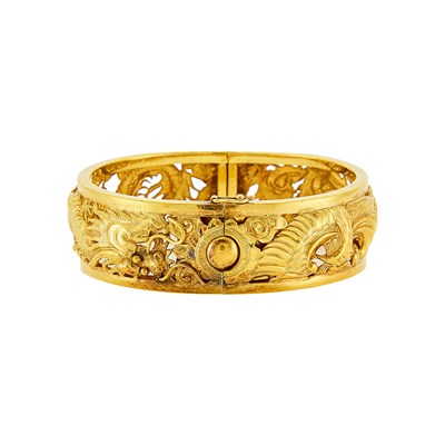 Lot 1174 - Gold Bangle Bracelet