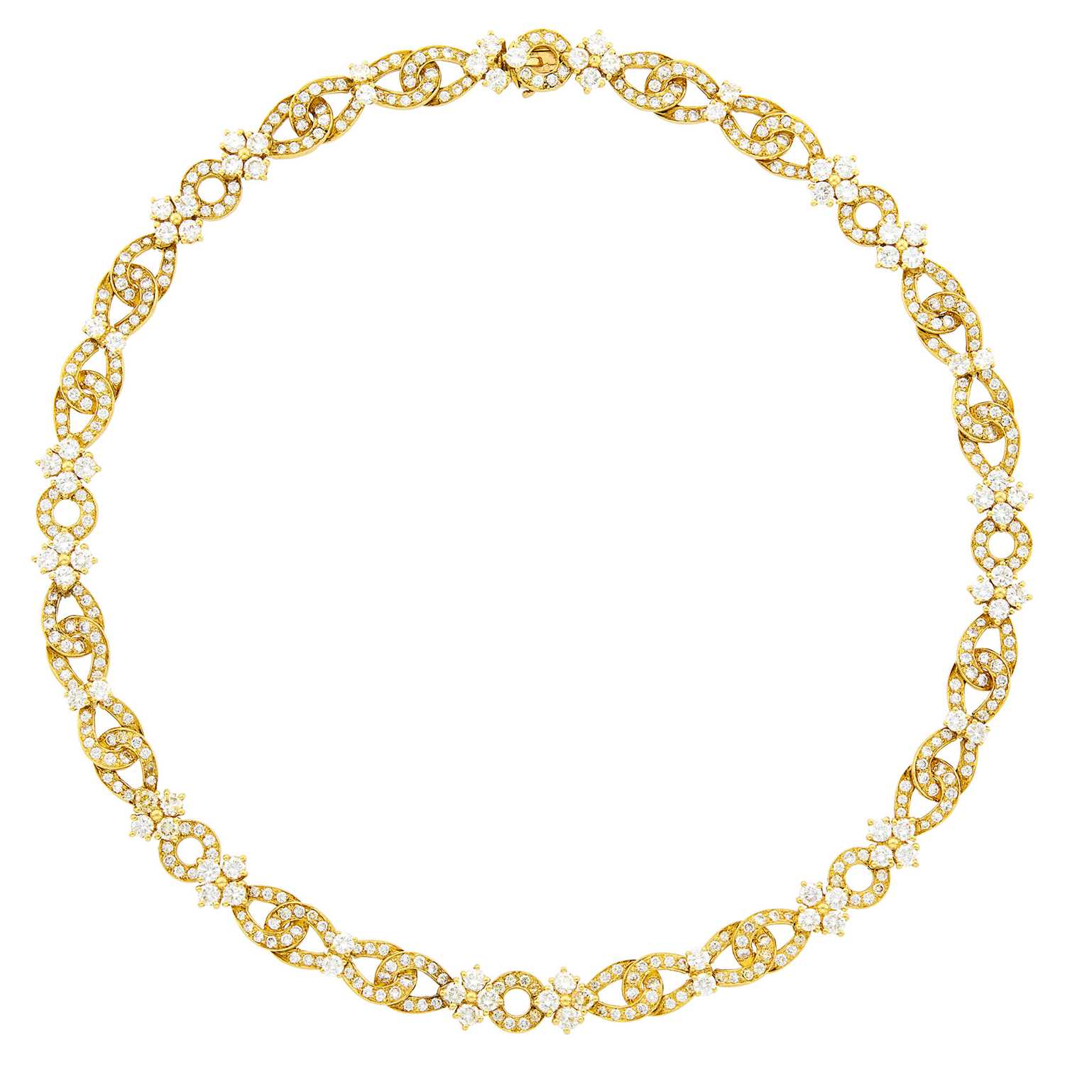 Lot 134 - Van Cleef & Arpels Gold and Diamond Necklace, France