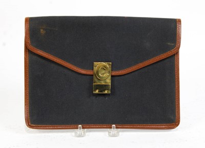 Lot 115 - Celine Classic C Canvas and Leather Clutch