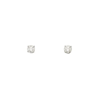 Lot 1091 - Pair of White Gold and Diamond Stud Earrings