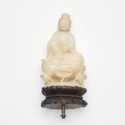 Lot 174 - A Chinese Soapstone Carving of a Guanyin