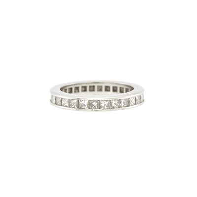 Lot 2222 - Tiffany & Co. Platinum and Diamond Band Ring