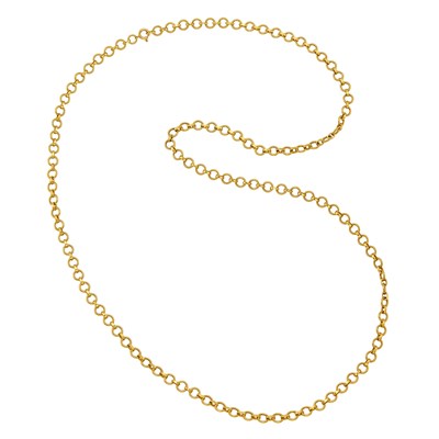 Lot 2074 - Long Gold Chain Necklace