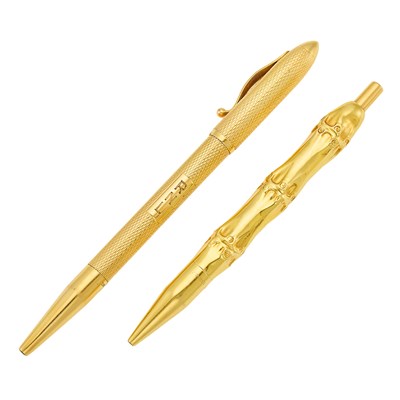 Lot 1049 - Two Gold Pens