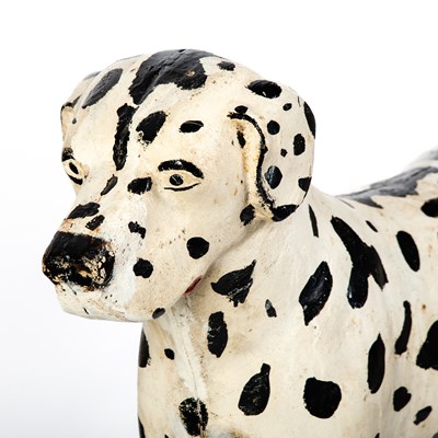 Lot 1202 - Pair of Cast Iron Painted Dalmatian Dog Figures