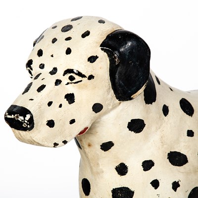 Lot 1202 - Pair of Cast Iron Painted Dalmatian Dog Figures