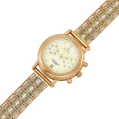 Lot 1054 - Two-Color Gold 'Gold Time' Wristwatch