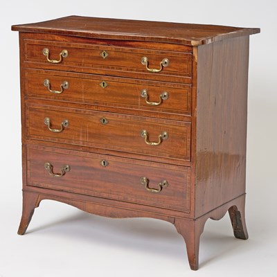 Lot 128 - George III Inlaid Mahogany Chest of Drawers