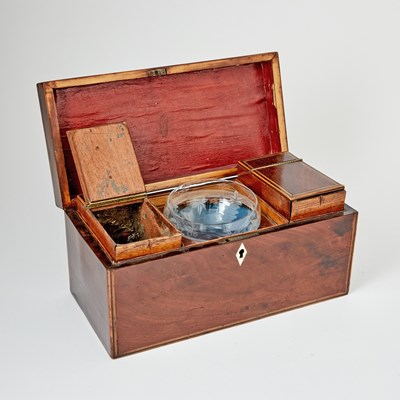 Lot 312 - Regency Inlaid Mahogany Tea Caddy