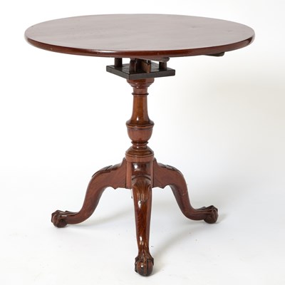 Lot 366 - Chippendale Mahogany Tilt-Top Tea Table