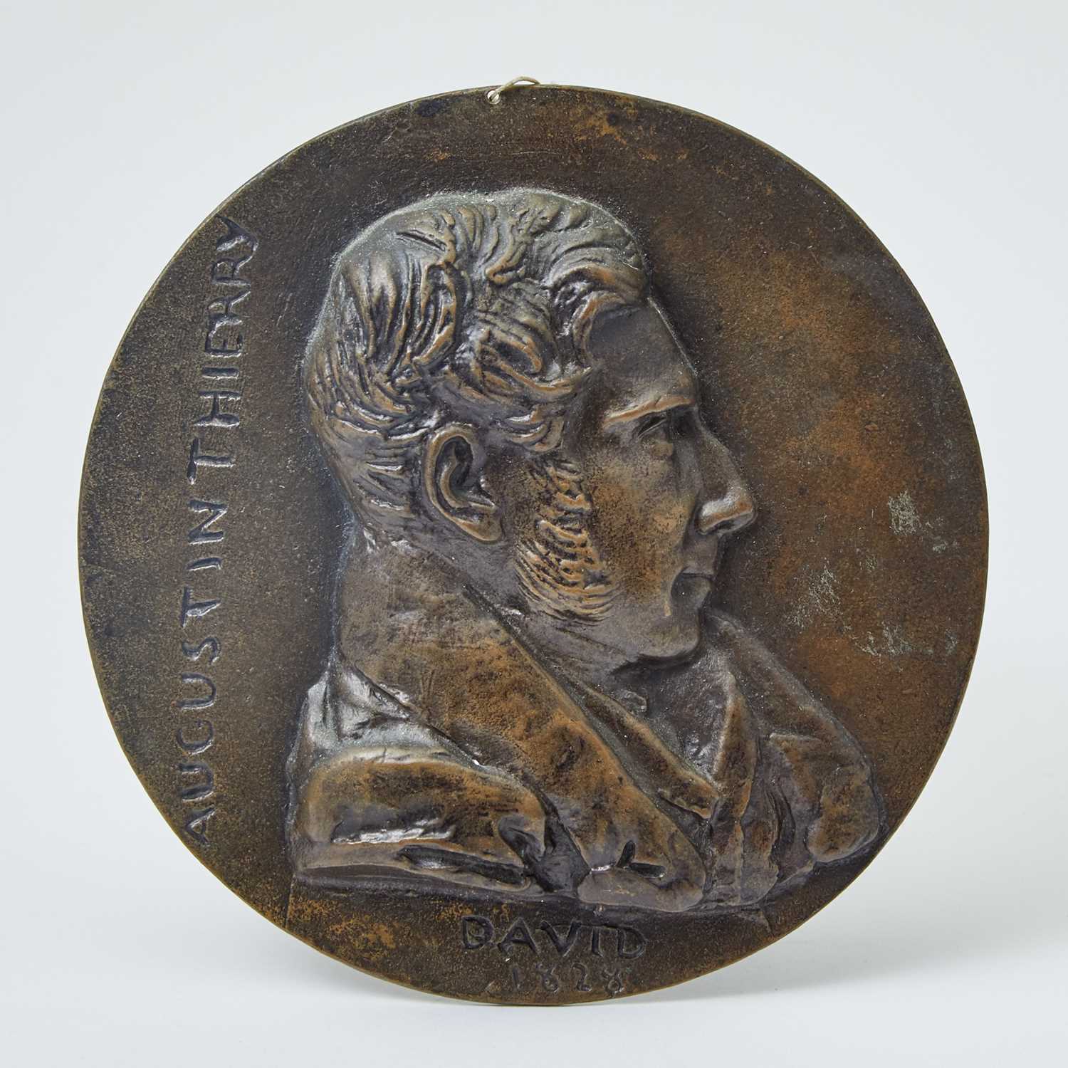 Lot 252 - Bronze Portrait Relief Medallion of Augustin Thierry