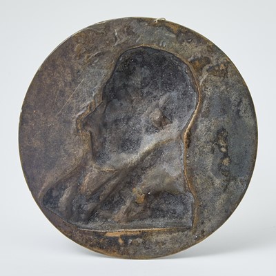 Lot 252 - Bronze Portrait Relief Medallion of Augustin Thierry