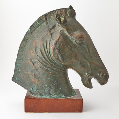 Lot 204 - Patinated Metal Horse Head