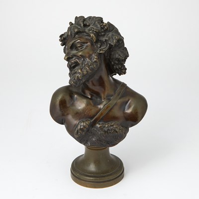 Lot 202 - Patinated Bronze Bust of a Satyr