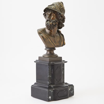 Lot 200 - Patinated Bronze Bust of Ajax