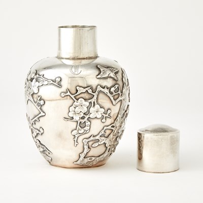 Lot 201 - Chinese Export Silver Tea Caddy