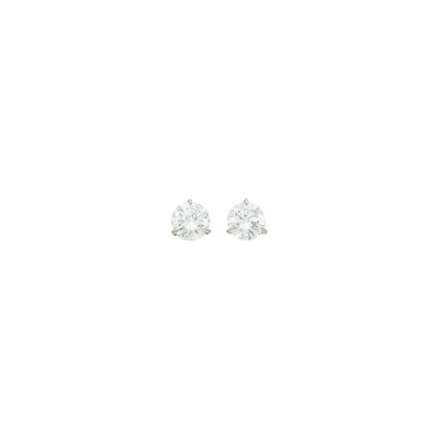 Lot 43 - Pair of White Gold and Diamond Stud Earrings