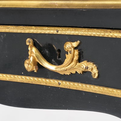 Lot 248 - Louis XV Style Bronze Mounted Ebonized Bureau Plat