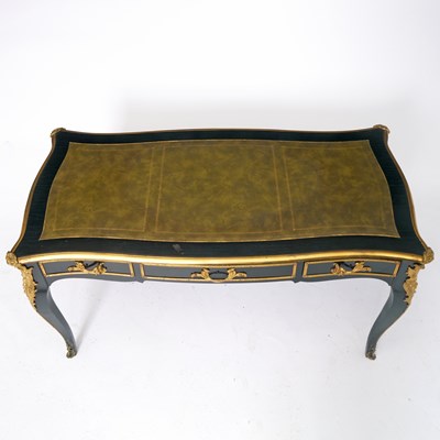 Lot 248 - Louis XV Style Bronze Mounted Ebonized Bureau Plat