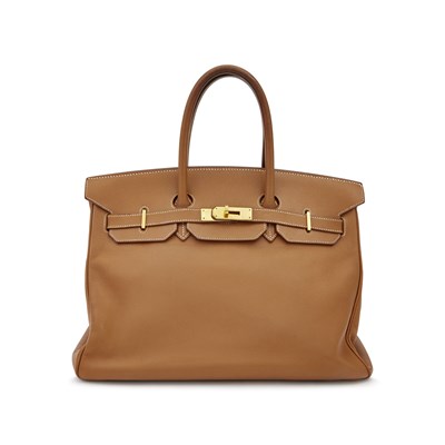 Lot 1232 - Hermès Camel Togo Leather 'Birkin 35' Bag